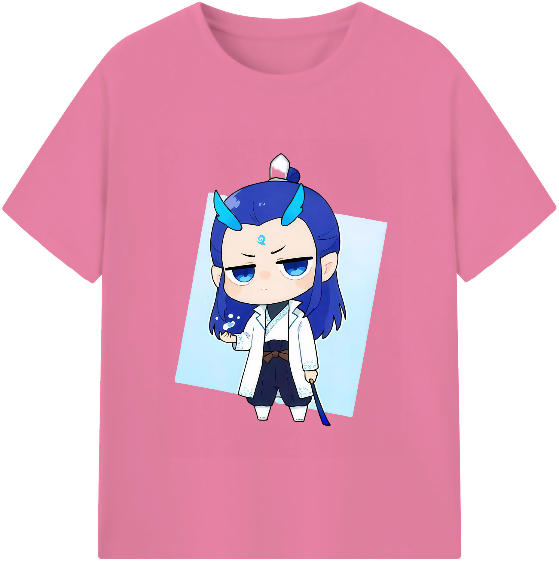 （画像用） Ne Zha 2 ナタ 魔童の大暴れ 綿100％半袖Tシャツ（フロントプリント）